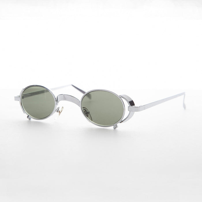 SUNGLASS MUSEUM 90s Oval Goth Steampunk Vintage Sunglass - Byron