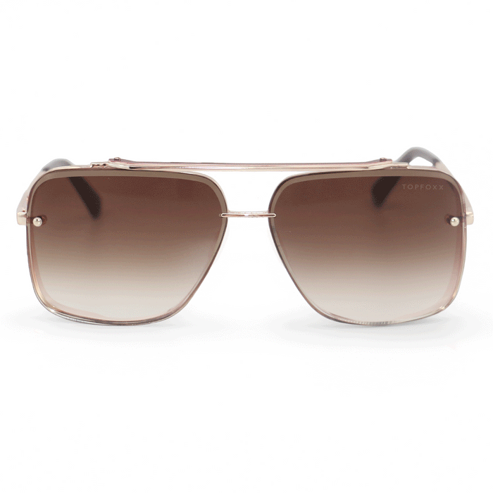 TOPFOXX Sunglasses Bella Coffee - Tangle Free Aviator Sunglasses