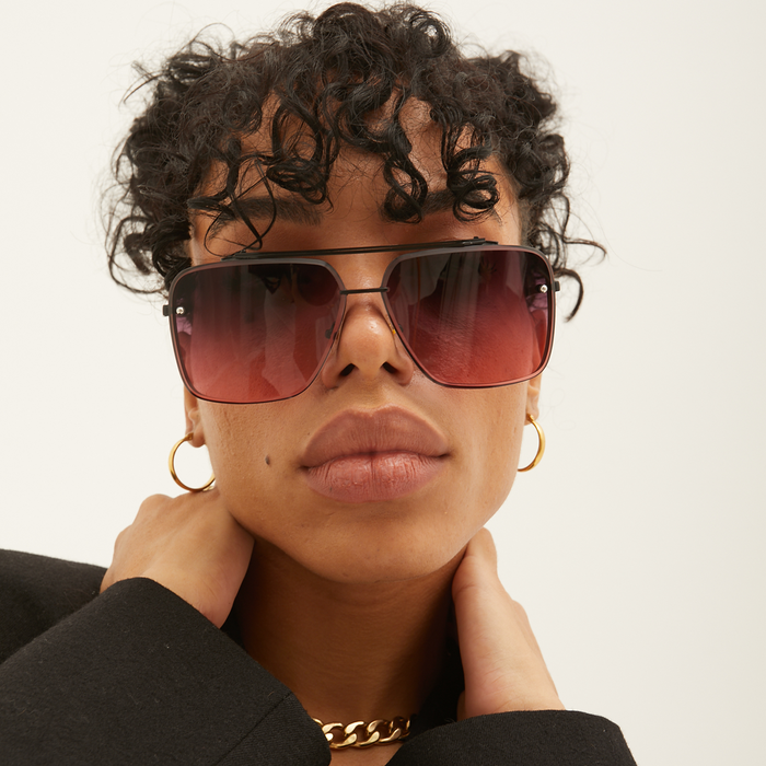 TOPFOXX Sunglasses Bella - Ruby Oversized Squared Aviators