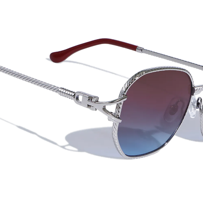 COSSINO Bleu Violet Metal Sunglasses