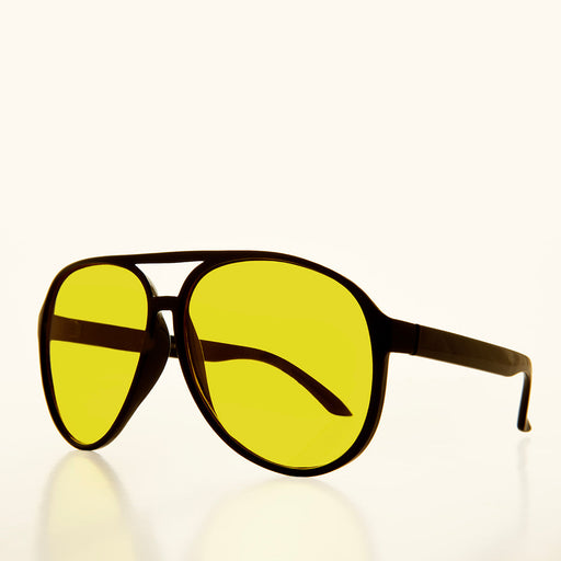 Sunglass Museum 90s Large Yellow Lens Aviator Sunglasses - Calzini - Product image