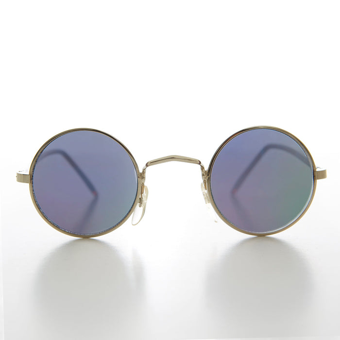 image of sunglasses model SUNGLASS MUSEUM Small Round Hippy Mirror Lens Vintage Sunglass - Cana