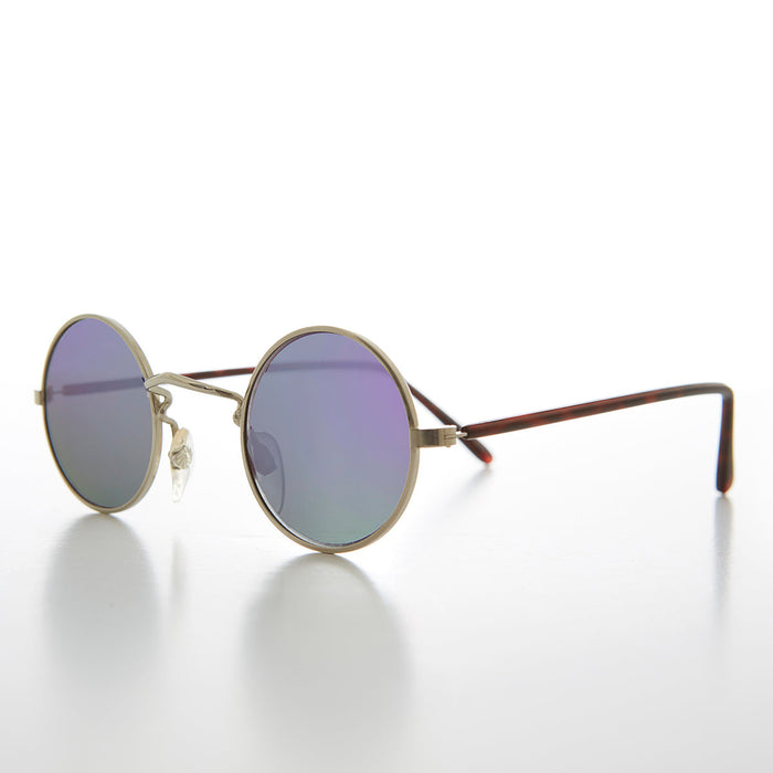 image of sunglasses model SUNGLASS MUSEUM Small Round Hippy Mirror Lens Vintage Sunglass - Cana