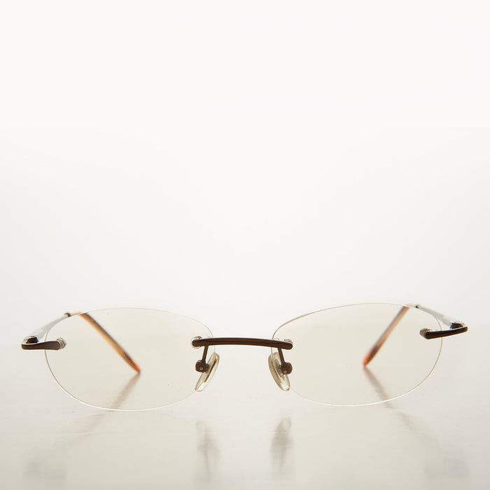 Rimless Half Frame Reading Glasses - Carlton