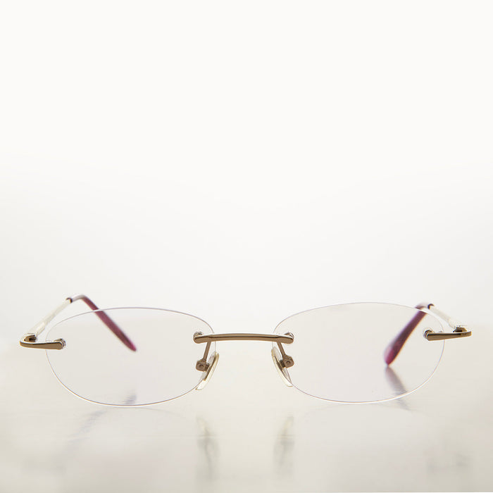 Rimless Half Frame Reading Glasses - Carlton