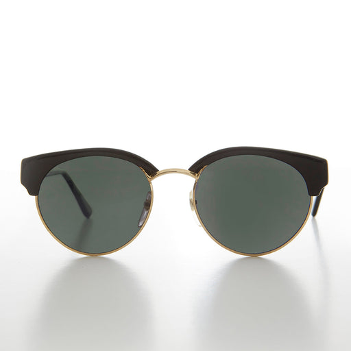 SUNGLASS MUSEUM Round Half Frame Cat Eye Vintage Sunglasses - Carrie - Product image