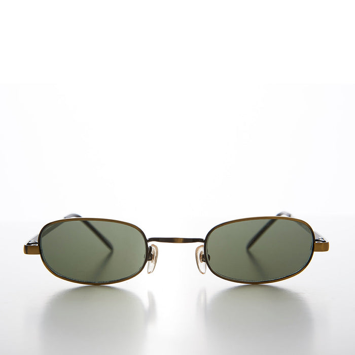 image of sunglasses model SUNGLASS MUSEUM SUNGLASS MUSEUM Tiny Half Frame Rectangular 90s Vintage Sunglass - Carson