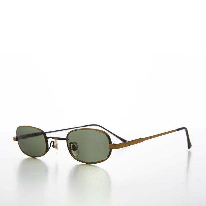 image of sunglasses model SUNGLASS MUSEUM SUNGLASS MUSEUM Tiny Half Frame Rectangular 90s Vintage Sunglass - Carson