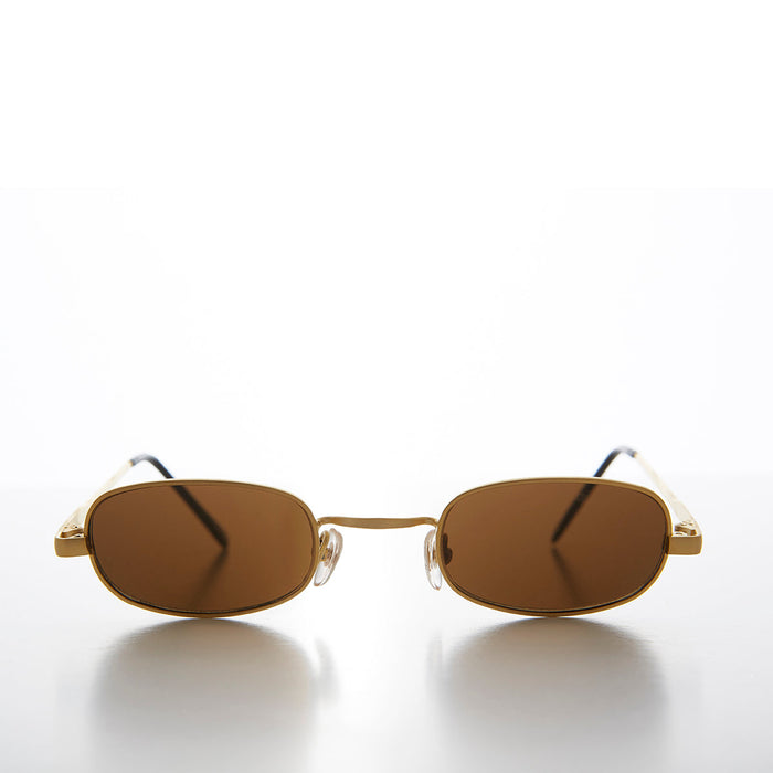 image of sunglasses model SUNGLASS MUSEUM SUNGLASS MUSEUM Tiny Half Frame Rectangular 90s Vintage Sunglass - Carson