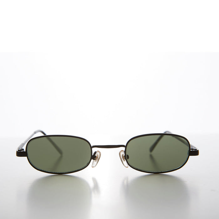 image of sunglasses model SUNGLASS MUSEUM SUNGLASS MUSEUM Tiny Half Frame Rectangular 90s Vintage Sunglass - Carson