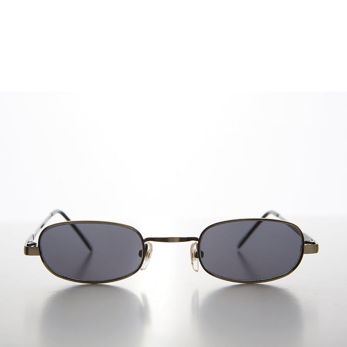 SUNGLASS MUSEUM Tiny Half Frame Rectangular 90s Vintage Sunglass - Carson
