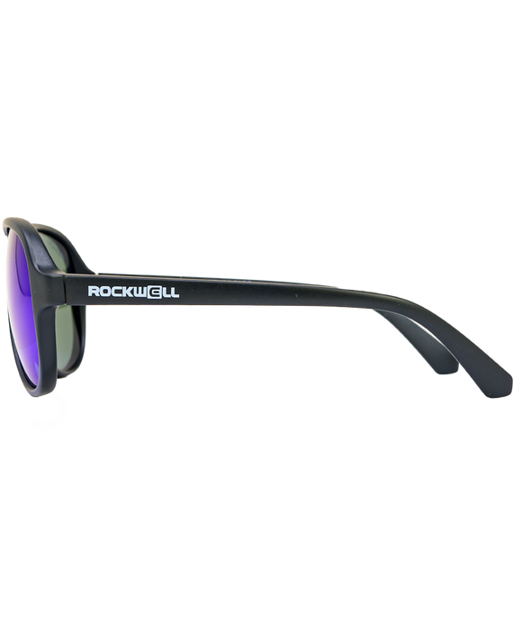 image of sunglasses model Rockwell Time Casino (Black/Blue Mirror Polarized Lens)