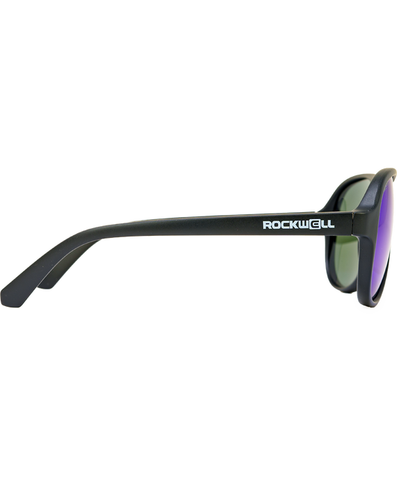 image of sunglasses model Rockwell Time Casino (Black/Blue Mirror Polarized Lens)