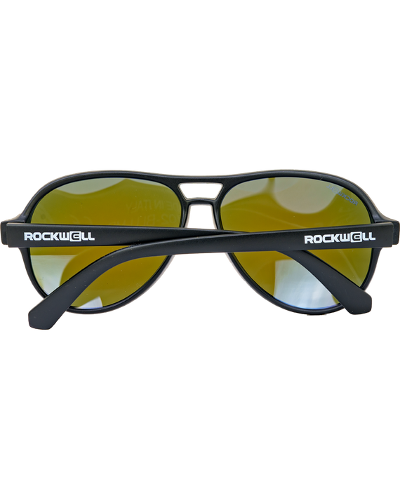 image of sunglasses model Rockwell Time Casino (Black/Blue Mirror Polarized Lens)