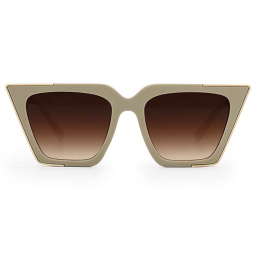 TOPFOXX The CEO - Sustainable Nude Frame Brown Lens Cateye Sunglasses - Product image