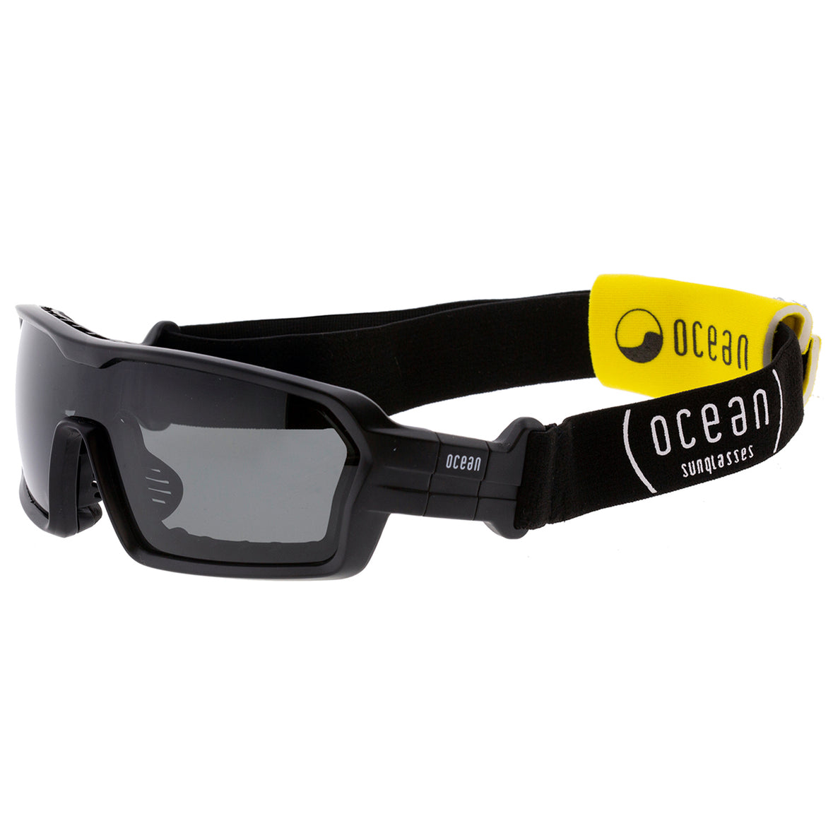 OCEAN Sunglasses CHAMELEON Polarized Sunglasses Black Black Strap/CAT3