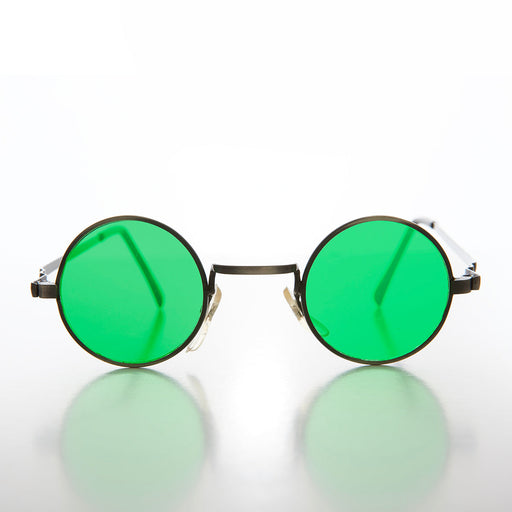 SUNGLASS MUSEUM Small Round Tinted Lens Hippy Vintage Sunglasses - Chan - Product image