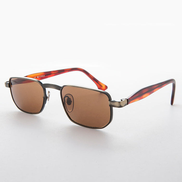 SUNGLASS MUSEUM Narrow Rectangular 90s Vintage Sunglass - Clint