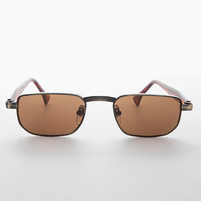 SUNGLASS MUSEUM Narrow Rectangular 90s Vintage Sunglass - Clint