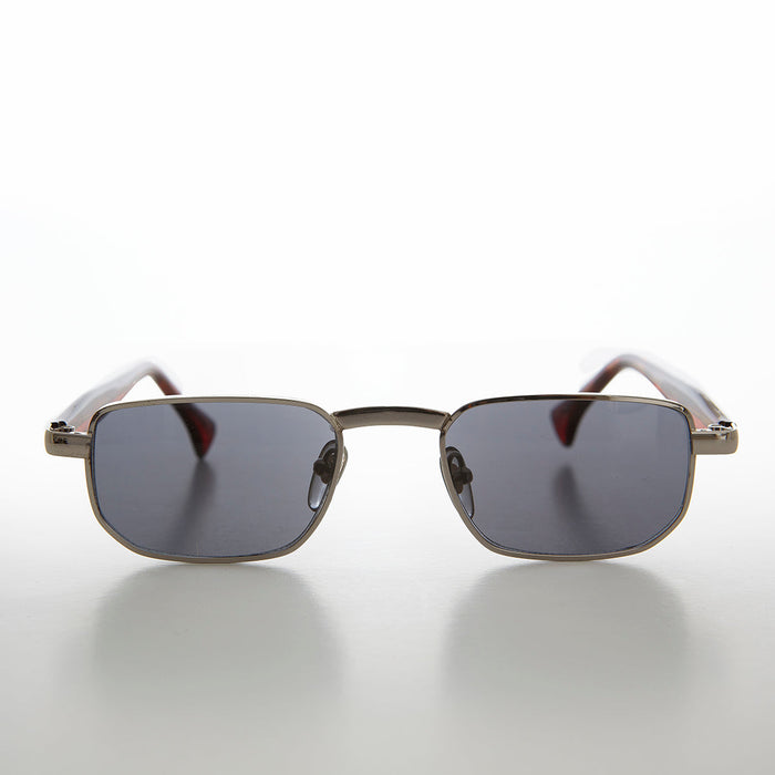 SUNGLASS MUSEUM Narrow Rectangular 90s Vintage Sunglass - Clint