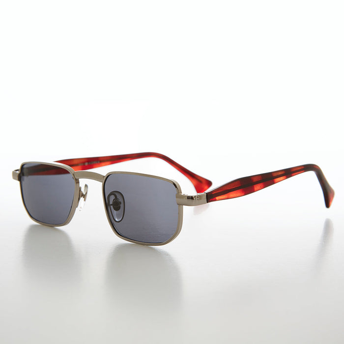 SUNGLASS MUSEUM Narrow Rectangular 90s Vintage Sunglass - Clint