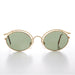 image of sunglasses model SUNGLASS MUSEUM SUNGLASS MUSEUM Gold Oval Tortoise Eyelid Vintage Sunglass - Cohen