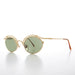 image of sunglasses model SUNGLASS MUSEUM SUNGLASS MUSEUM Gold Oval Tortoise Eyelid Vintage Sunglass - Cohen