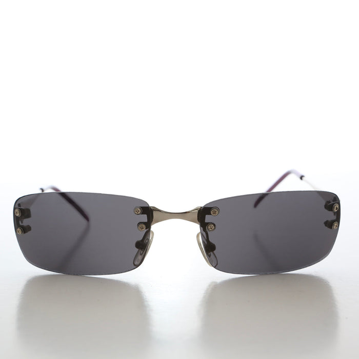 SUNGLASS MUSEUM 90s Rimless Rectangular Sunglasses - Corby