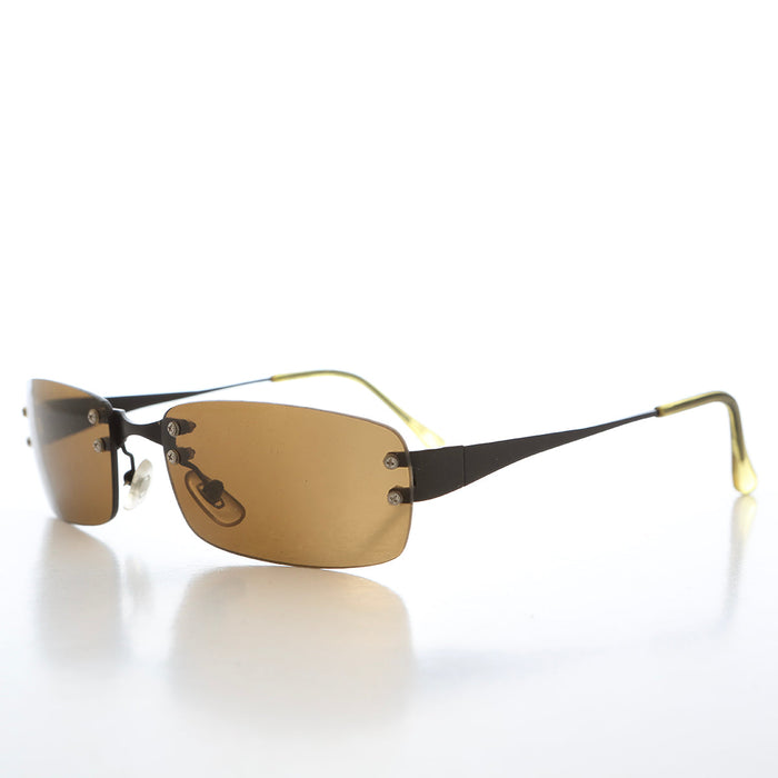 SUNGLASS MUSEUM 90s Rimless Rectangular Sunglasses - Corby