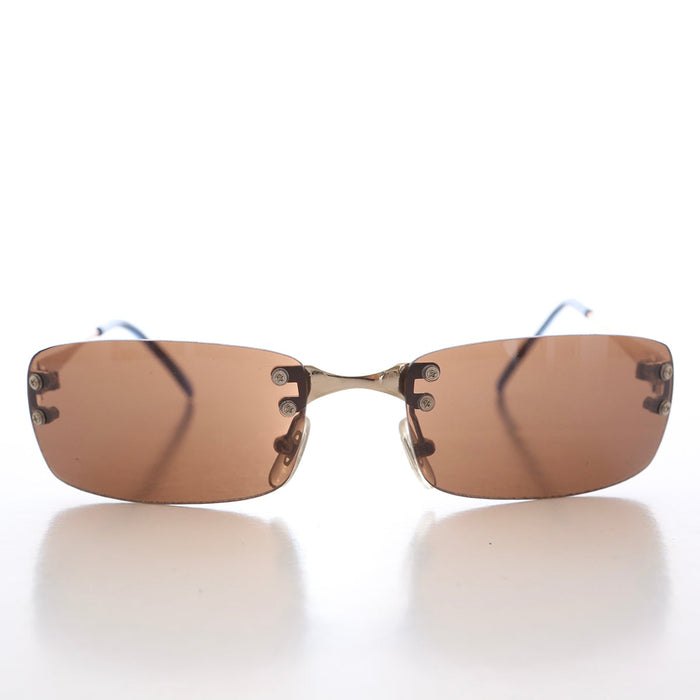 SUNGLASS MUSEUM 90s Rimless Rectangular Sunglasses - Corby