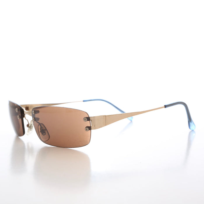 SUNGLASS MUSEUM 90s Rimless Rectangular Sunglasses - Corby