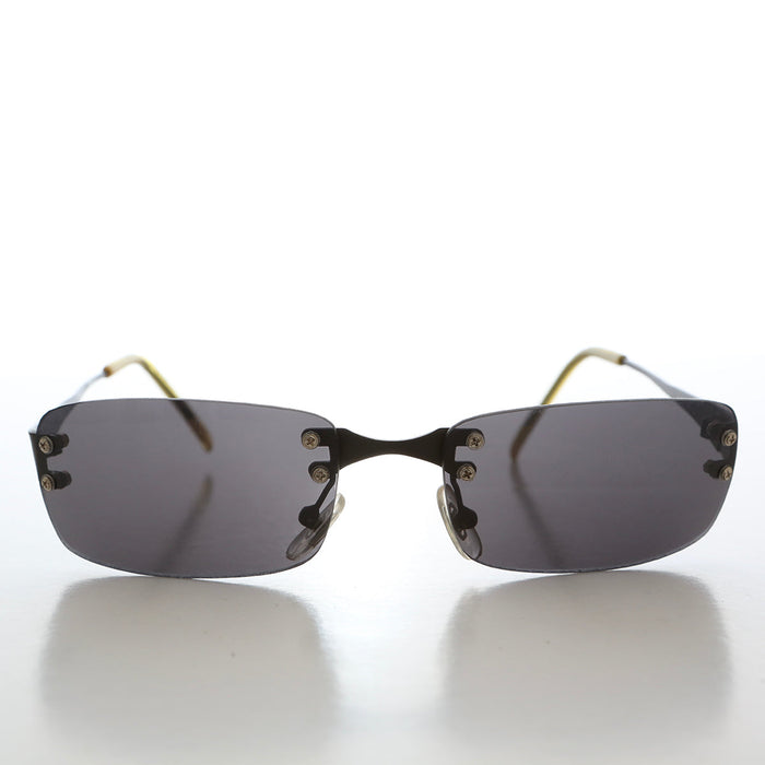 SUNGLASS MUSEUM 90s Rimless Rectangular Sunglasses - Corby