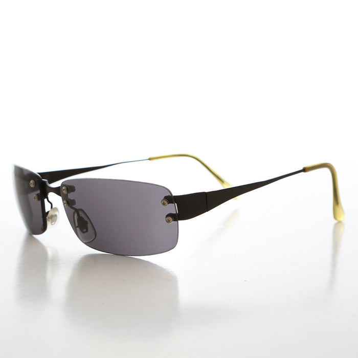 SUNGLASS MUSEUM 90s Rimless Rectangular Sunglasses - Corby