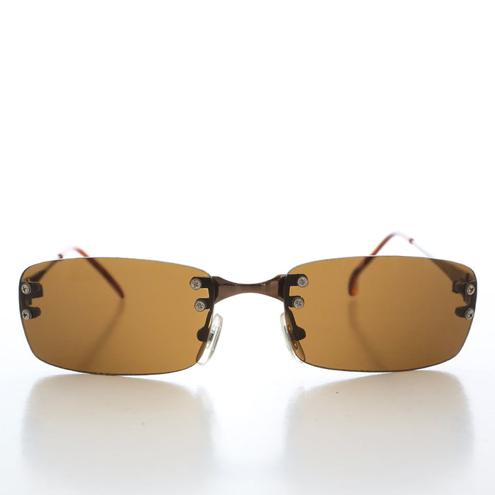 SUNGLASS MUSEUM 90s Rimless Rectangular Sunglasses - Corby