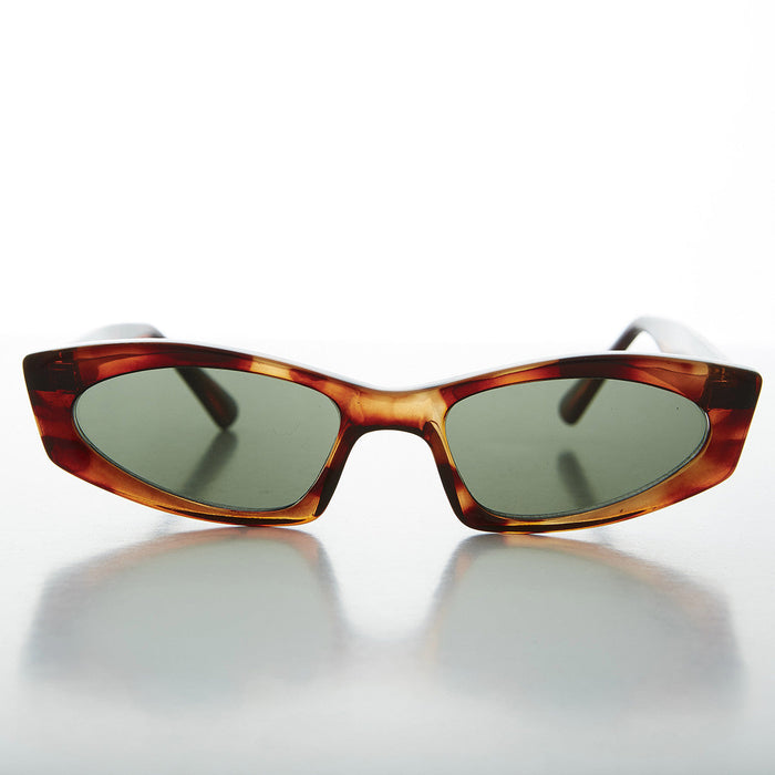 SUNGLASS MUSEUM Hipster Cool Thin Crazy Cat Eye Sunglass - Cortney
