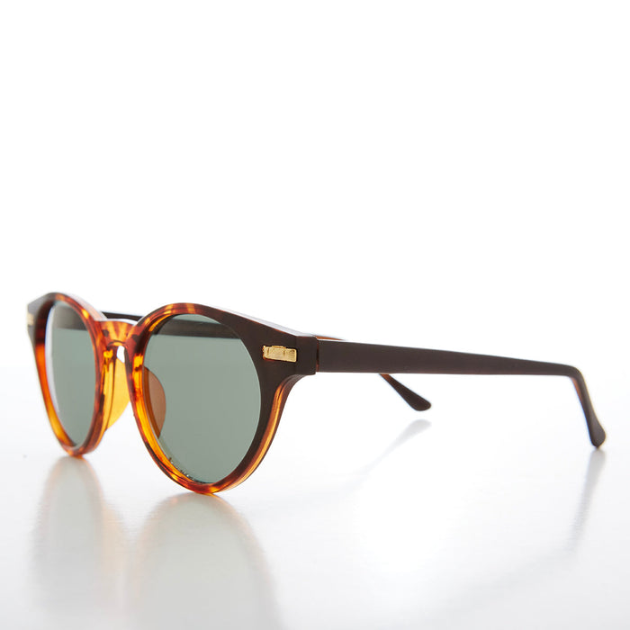 SUNGLASS MUSEUM Round Horn Rim Retro Sunglasses - Croft