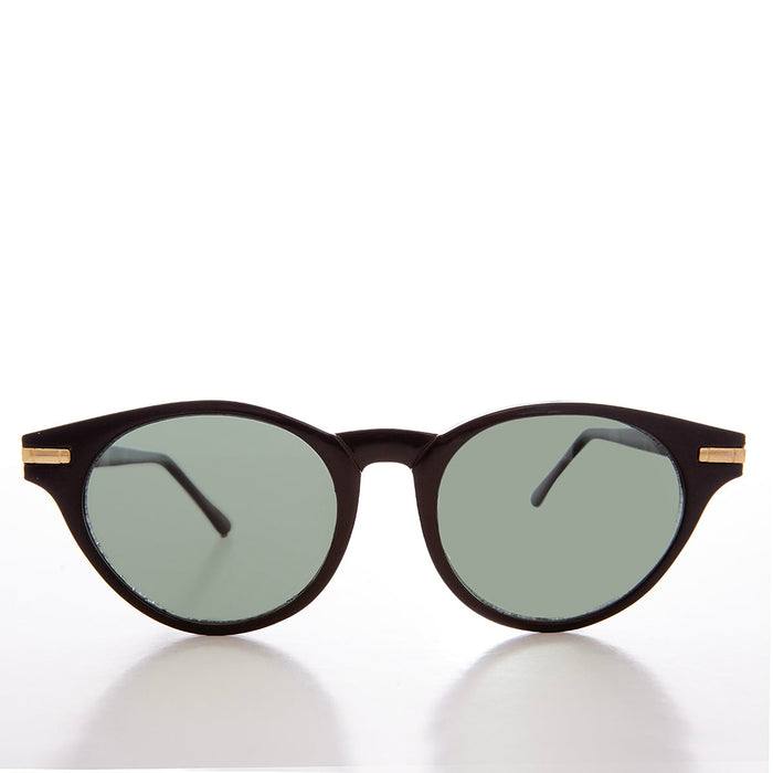 SUNGLASS MUSEUM Round Horn Rim Retro Sunglasses - Croft
