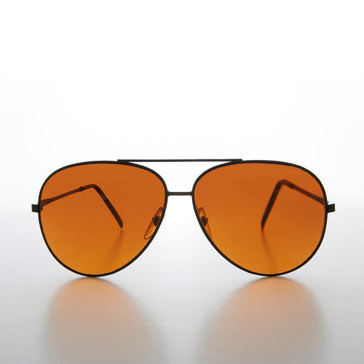 image of sunglasses model SUNGLASS MUSEUM Teardrop Aviator with Orange Lens - Cruise