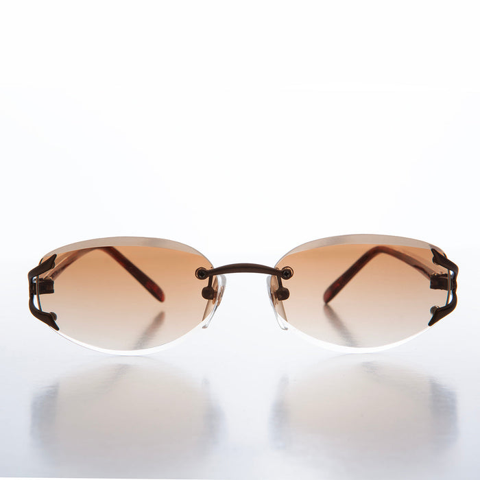 Slim Oval Lens 90s Sunglasses - Cruz