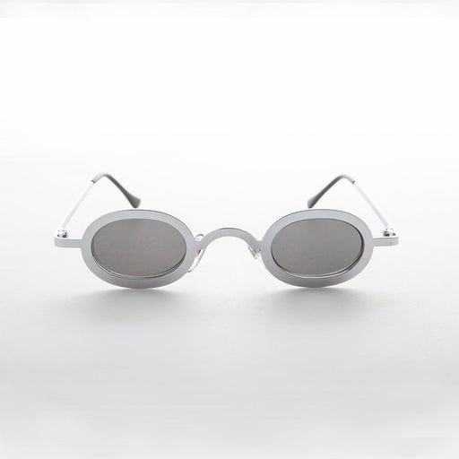 image of sunglasses model SUNGLASS MUSEUM Small Oval Steampunk Vintage Sunglass - Cyberpunk