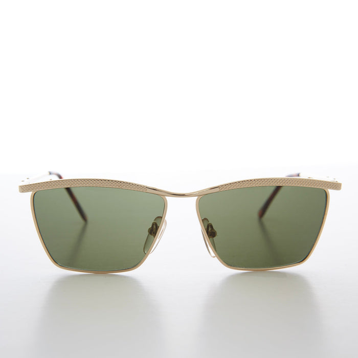 SUNGLASS MUSEUM Gold Square Unisex Vintage Sunglasses - Cypher