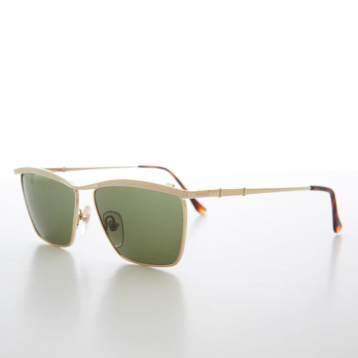 SUNGLASS MUSEUM Gold Square Unisex Vintage Sunglasses - Cypher