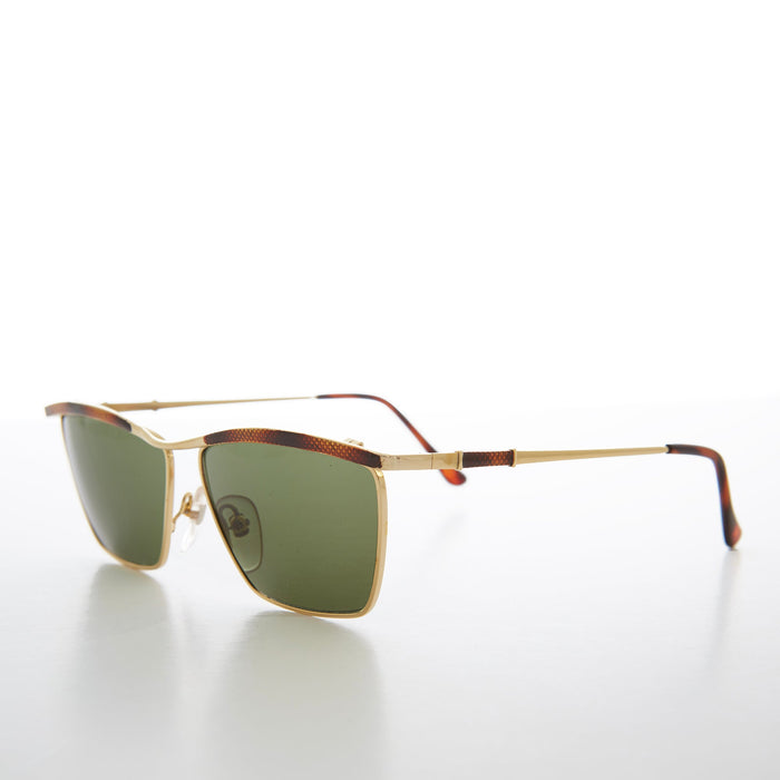 SUNGLASS MUSEUM Gold Square Unisex Vintage Sunglasses - Cypher