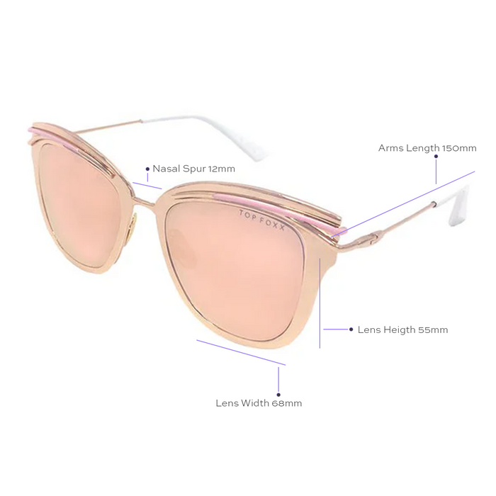 TOPFOXX Sunglasses Candy Polarized - Rose Gold
