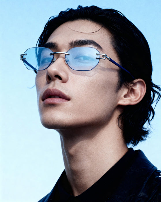 COSSINO Carter Bleu Metal Frameless Sunglasses