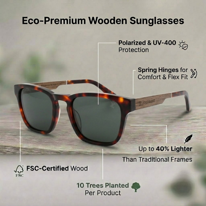 Chloe Walnut Acetate Oversized Sunglasses | Women's | Joycoast