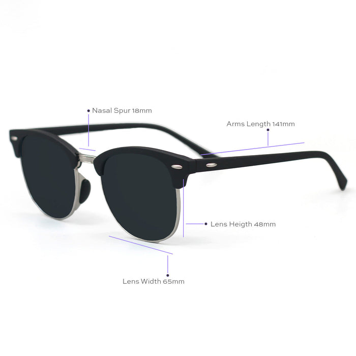 TOPFOXX The Masters – Black Clubmaster Sunglasses - Product image