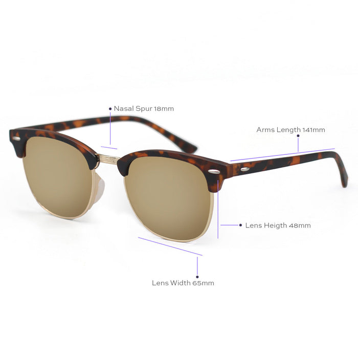 TOPFOXX The Masters – Mirrored Brown Clubmaster Sunglasses - Product image