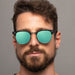 TOPFOXX The Masters – Mirrored Aqua Clubmaster Sunglasses - Product image