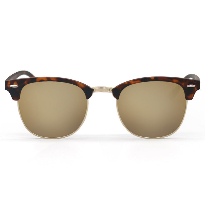 TOPFOXX The Masters – Mirrored Brown Clubmaster Sunglasses - Product image